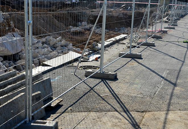 temporary fence panels set up to protect community events and crowd control